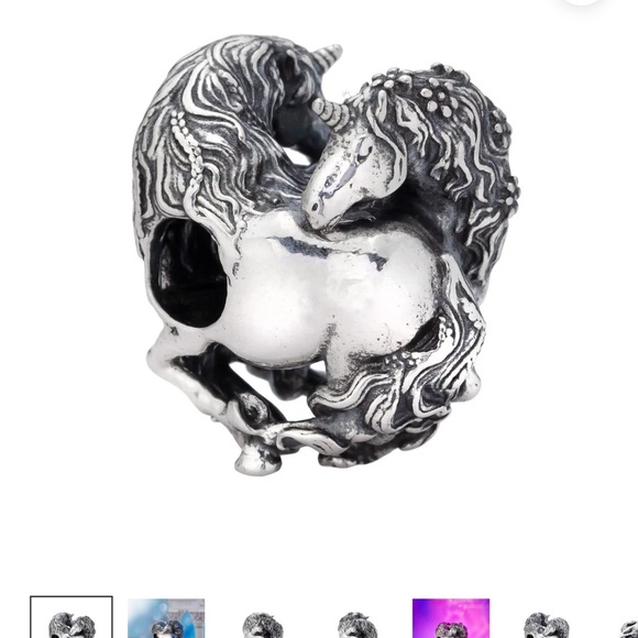 Trollbead bracelet and charms, Elfbead unicorns - Picture 9 of 10